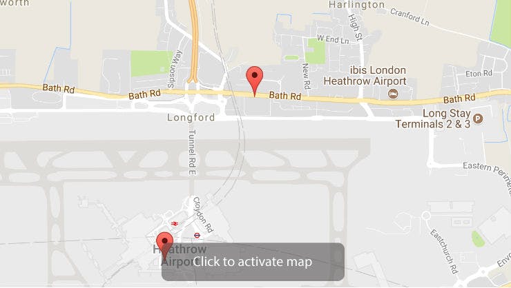 Radisson Blu Heathrow Map